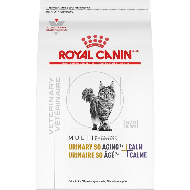 Royal Canin Veterinary Diet Adult Multifunction Urinary SO Aging 7+ and Calm Dry Cat Food, 17.6 lb bag