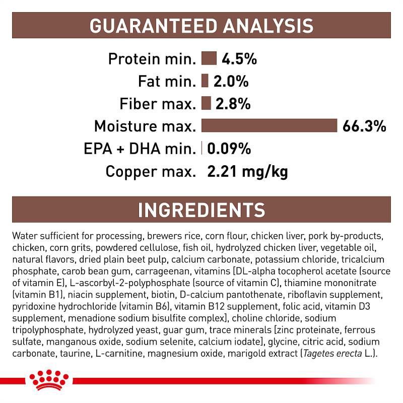 Royal Canin Veterinary Diet Adult Hepatic Loaf Canned Dog Food, 24 x 13.7 oz cans