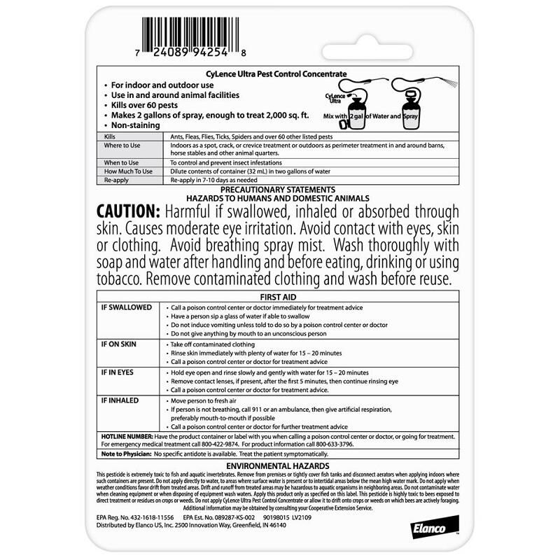 CyLence Ultra Pest Control Concentrate, 32 ml