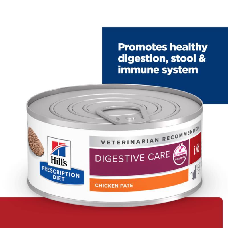 Hill's Prescription Diet i/d Digestive Care with Chicken Canned Cat Food, 24 x 5.5 oz cans