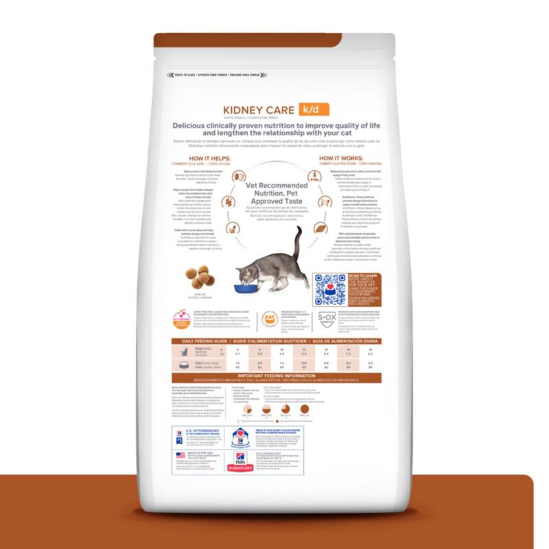 Hill's Prescription Diet k/d Kidney Care with Chicken Dry Cat Food, 8.5 lb bag