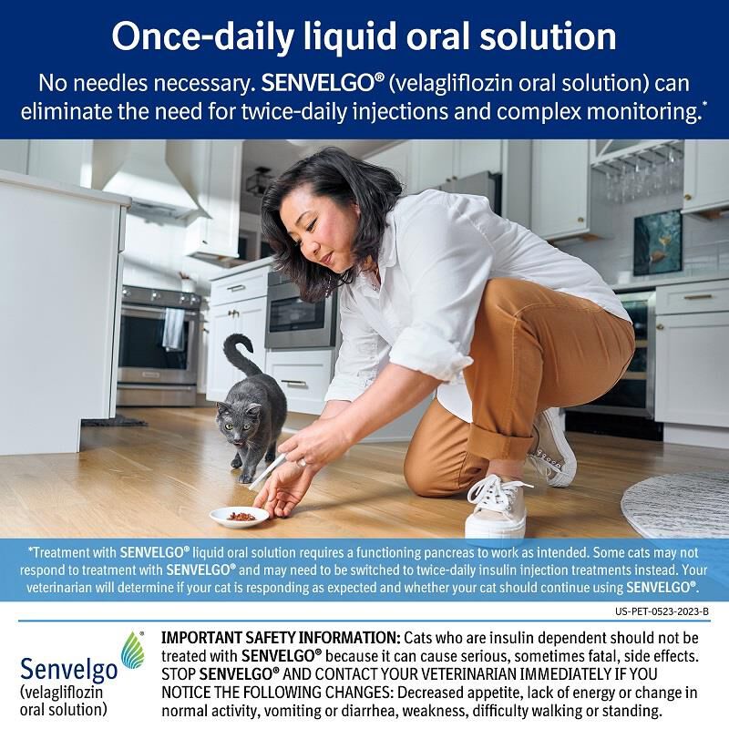 Senvelgo (velagliflozin oral solution) for Cats, 15 mg/ml, 12 ml