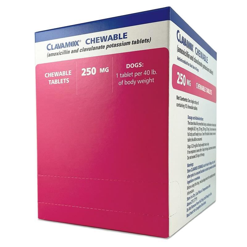 Clavamox Chewable Tablet, 250 mg