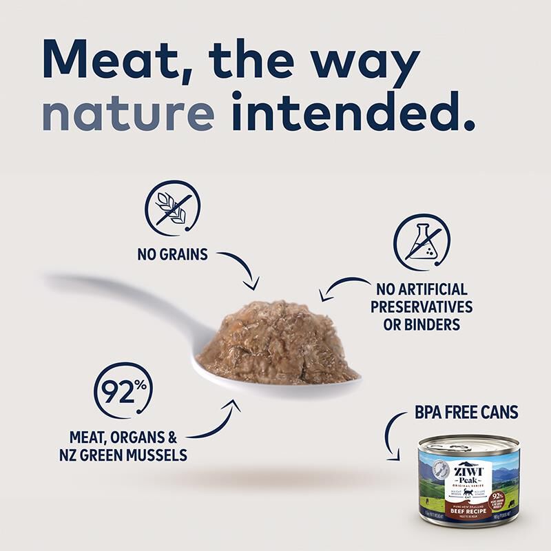 ZIWI Peak Beef Recipe Canned Cat Food, 12 x 6.5 oz cans