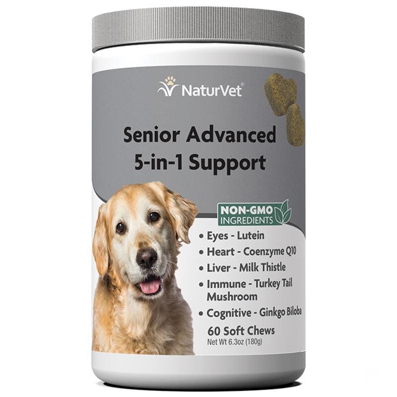 NaturVet Senior Advance 5-in-1 Support Soft Chews for Dogs