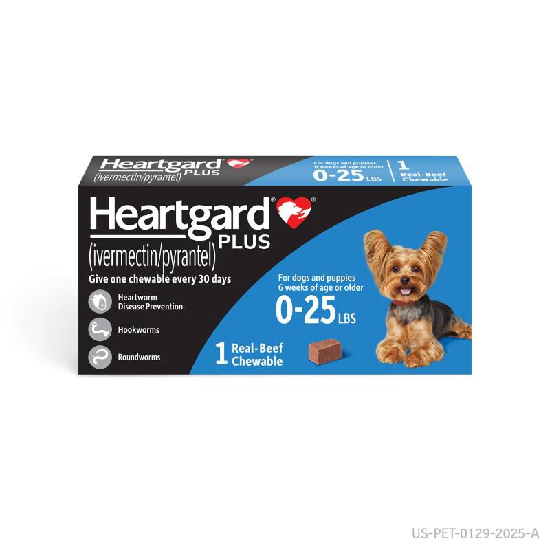 Heartgard Plus Chewable For Dogs 1-25 lbs Blue, 1 Month Supply