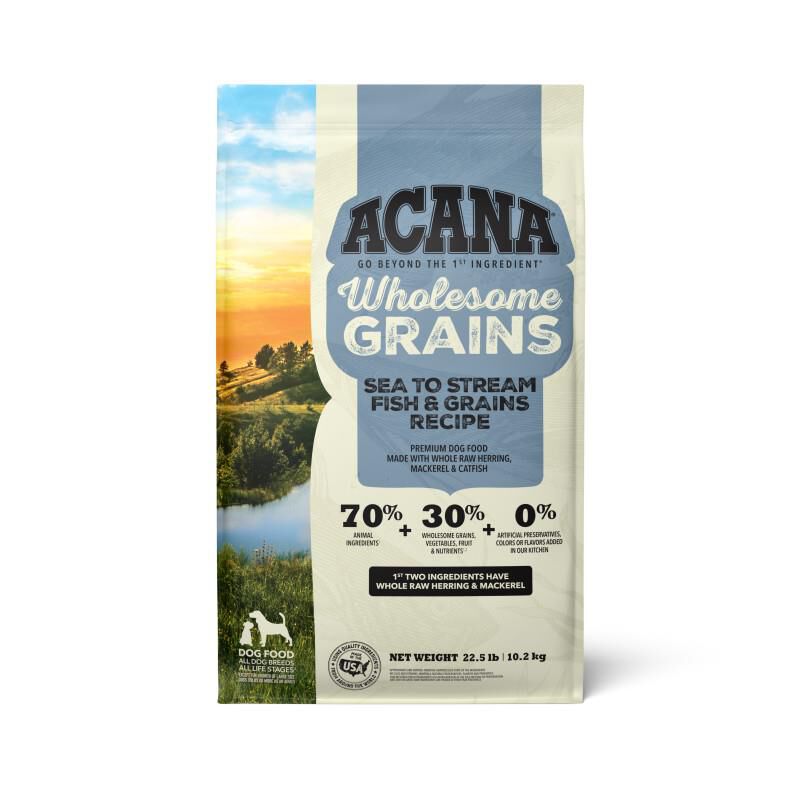 Acana Regionals Wholesome Grains Sea to Stream Dry Dog Food, 22.5 lbs
