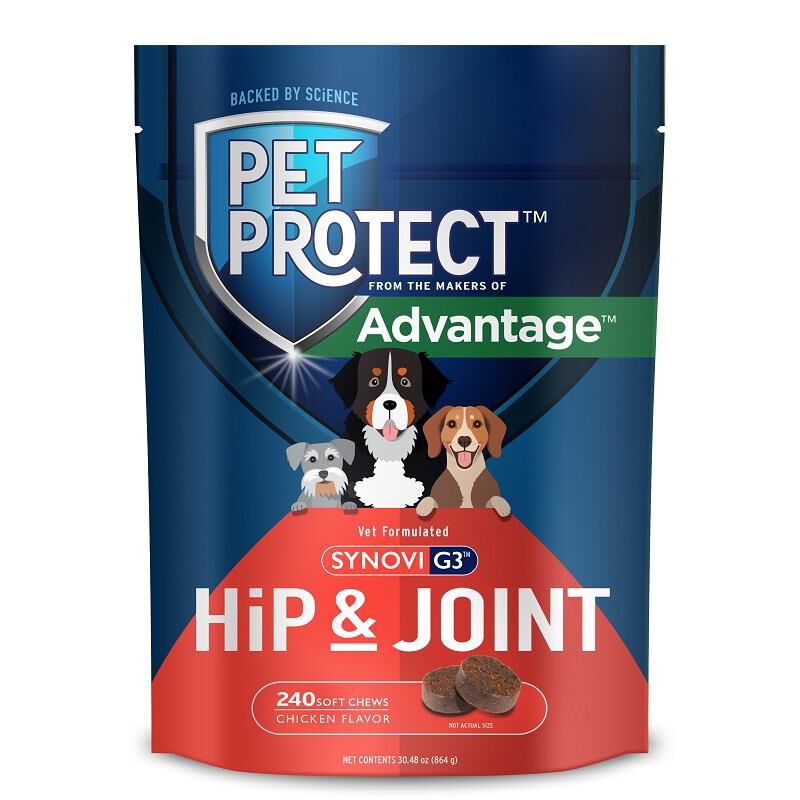 Pet Protect Hip & Joint Synovi G3 Soft Chews for Dogs, 240 Ct.