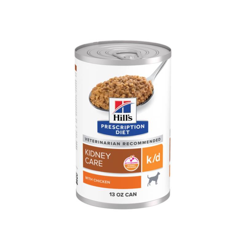 Hill's Prescription Diet k/d Kidney Care with Chicken Wet Dog Food, 12 x 13 oz cans