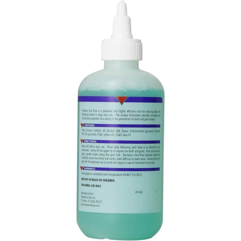 Vetoquinol Dentahex Oral Rinse .012 8 Oz for Dogs & Cats Allivet