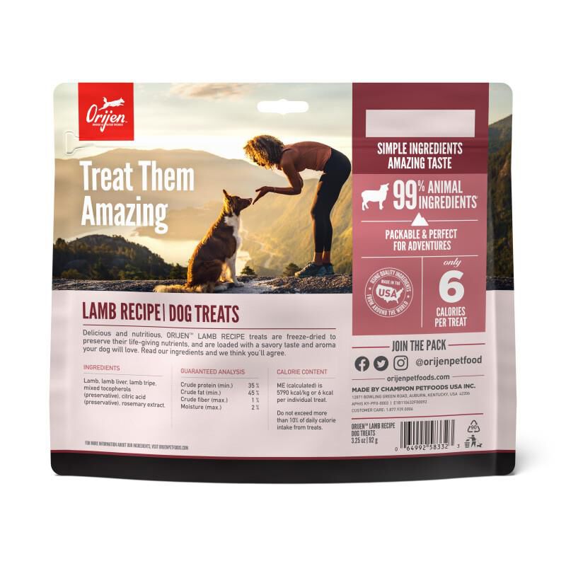 Orijen Grass-Fed Lamb Freeze-Dried Dog Treats, 3.25 oz