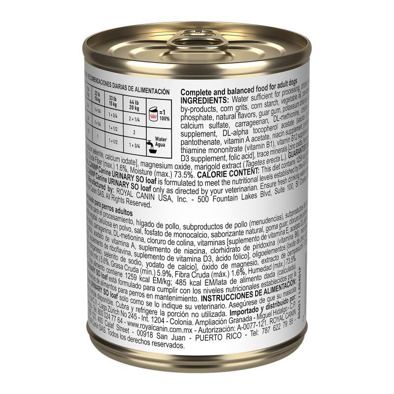 Royal Canin Veterinary Diet Adult Urinary SO Loaf in Sauce Canned Dog Food, 24 x 13.5 oz cans