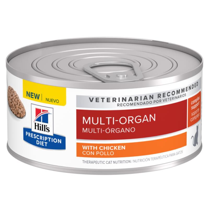 Hill's Prescription Diet Multi-Organ Chicken Wet Cat Food, 24 x 5.5 oz cans