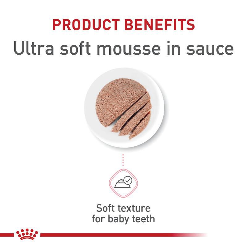 Royal Canin Feline Health Nutrition Mother & Babycat Ultra Soft Mousse in Sauce Canned Cat Food, Case of 24