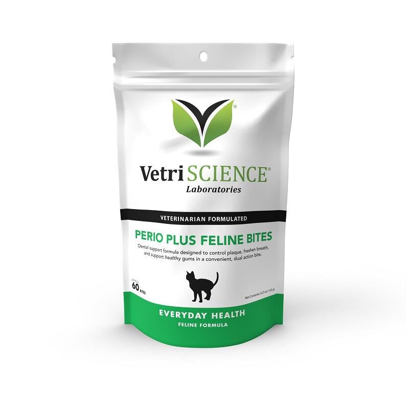 VetriScience Healthy Mouth Bites Perio Plus Feline Bites, 60 ct