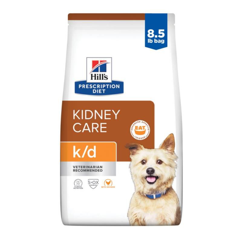 Hill's Prescription Diet k/d Kidney Care with Chicken Dry Dog Food, 8.5 lb bag