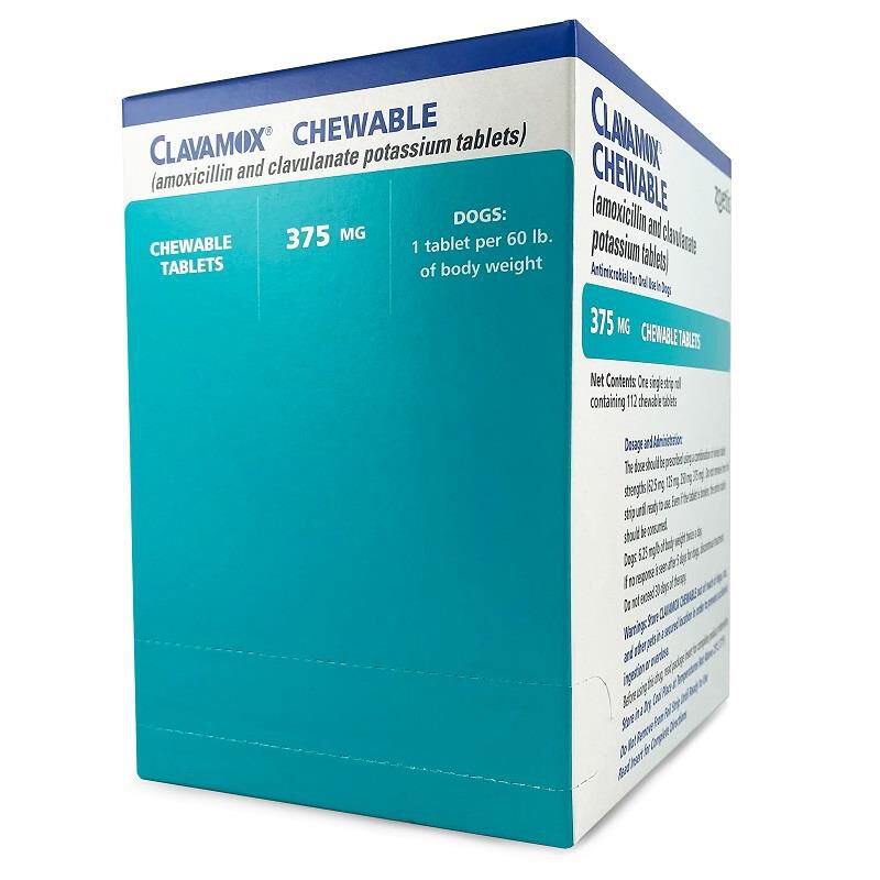 Clavamox Chewable Tablet, 375 mg