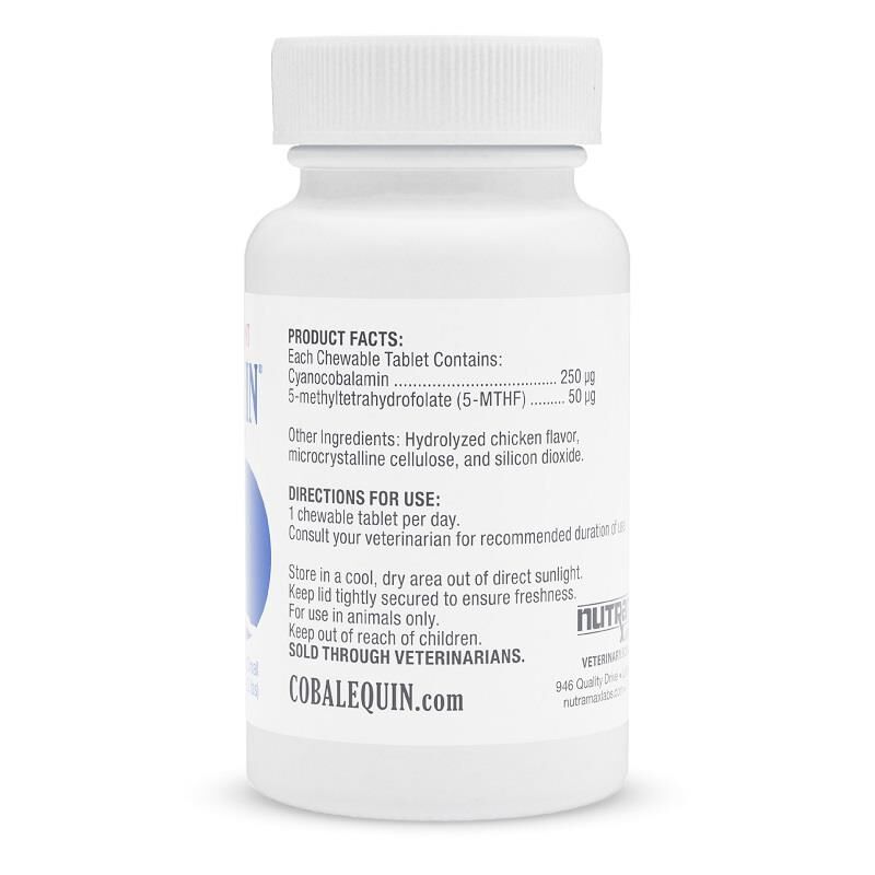 Cobalequin Supplement for Cats and Small Dogs (<22 lbs), 45 Chewable Tablets