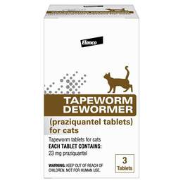 Tapeworm Dewormer for Cats, 3 Tablets
