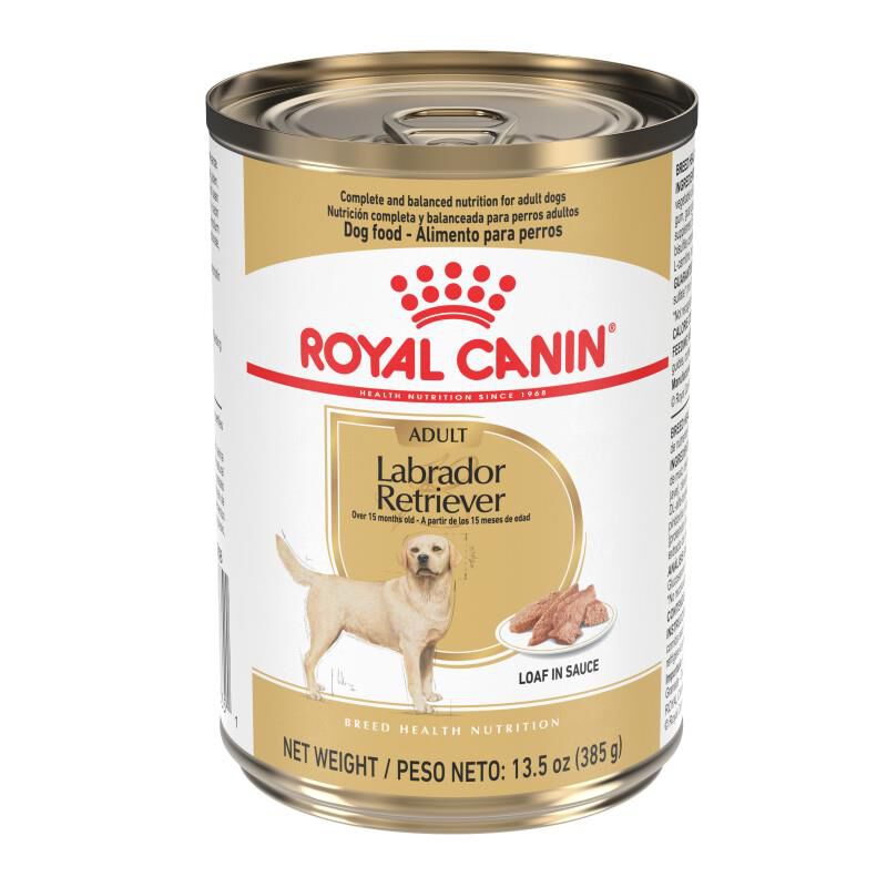 Royal Canin Breed Health Nutrition Labrador Retriever Adult Loaf in Sauce Canned Dog Food, 12 x 13.5 oz cans