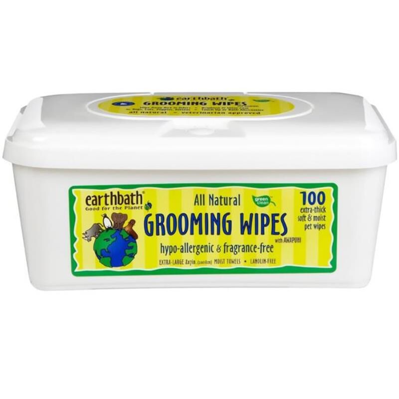 Earthbath Grooming Wipes for Dogs and Cats, 100 ct