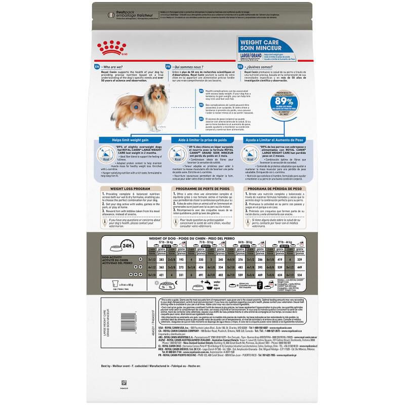 Royal Canin Canine Care Nutrition Large Weight Care Adult Dry Dog Food, 30 lb bag