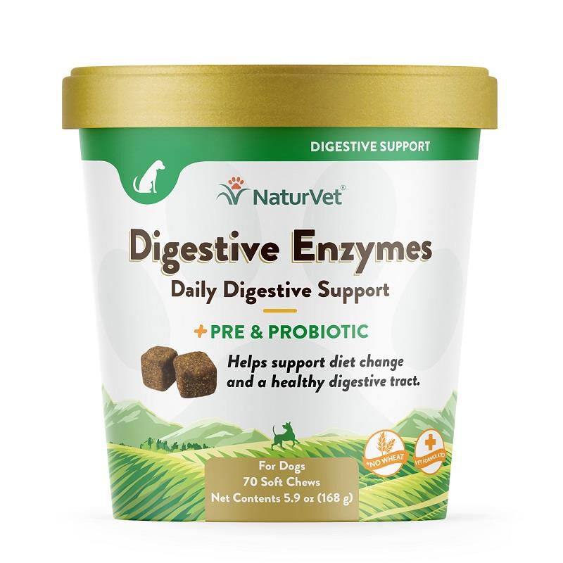 NaturVet Digestive Enzymes Plus Probiotic for Dogs Allivet