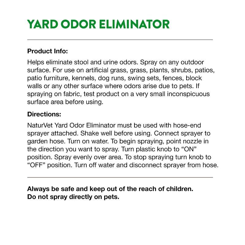 NaturVet Yard Odor Eliminator Spray for Dogs Allivet