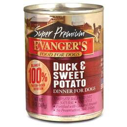 Evanger's Super Premium Duck and Sweet Potato Canned Dog Food, 13-oz  case of 12