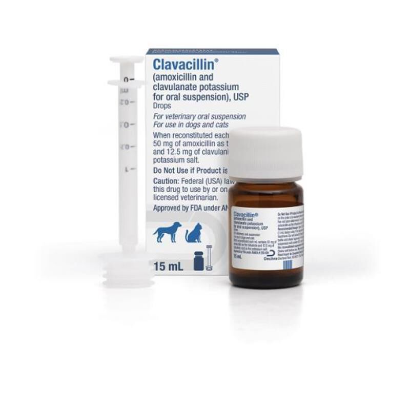 Amoxicillin and Clavulanate Potassium Oral Suspension Drops for Dogs
