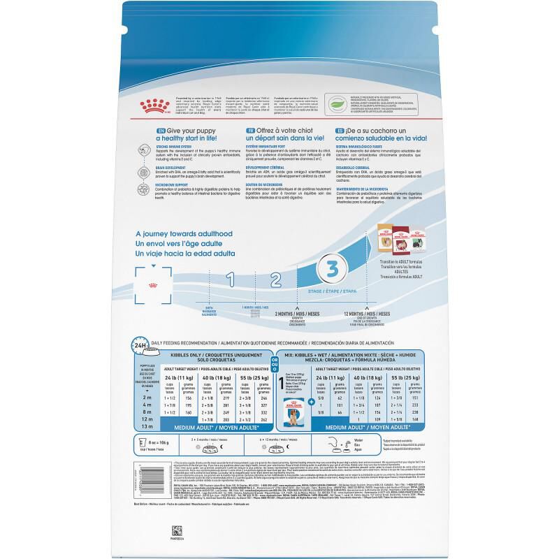 Royal Canin Size Health Nutrition Medium Breed Puppy Dry Food, 30 lb bag