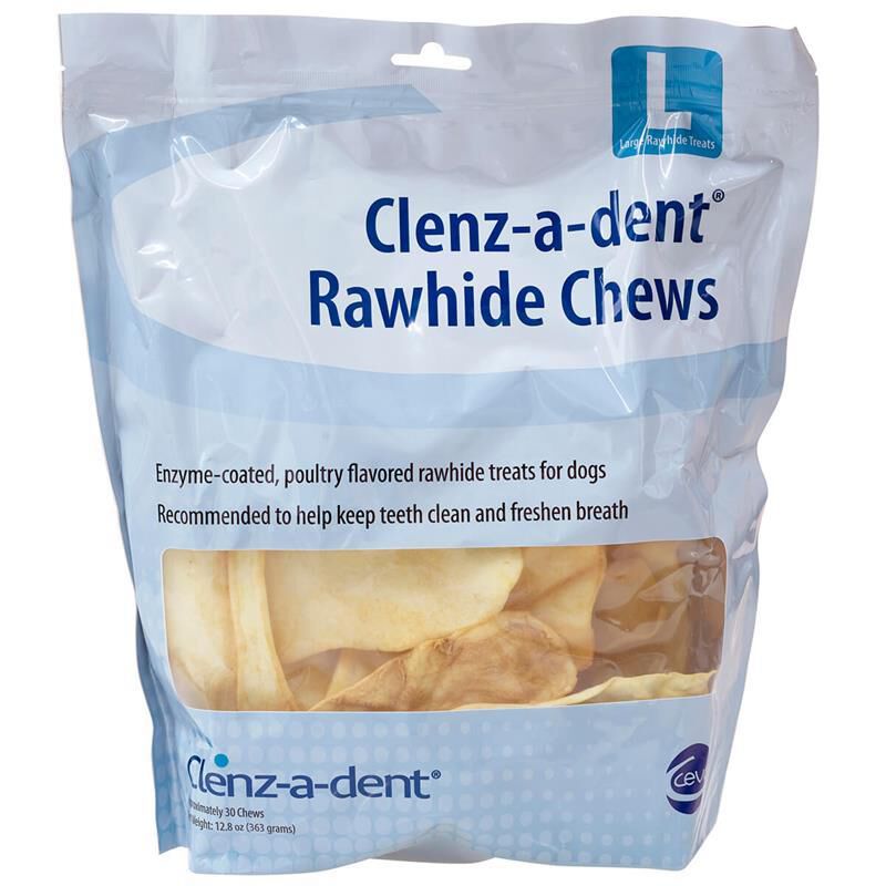 30 Chews Clenz-a-dent Rawhide Chews for Small Dogs Less Than 11 lbs 