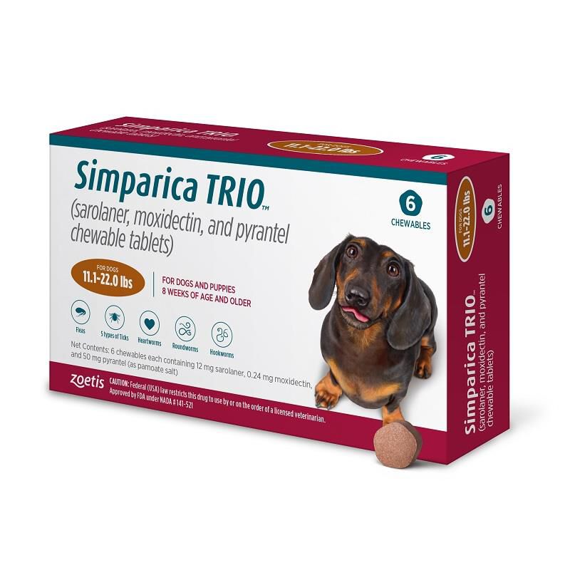 Simparica Trio for Dogs for Heartworm Fleas Ticks