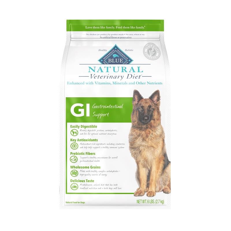Blue Buffalo Natural Veterinary Diet GI Gastrointestinal Support Dog Food, 6 lbs