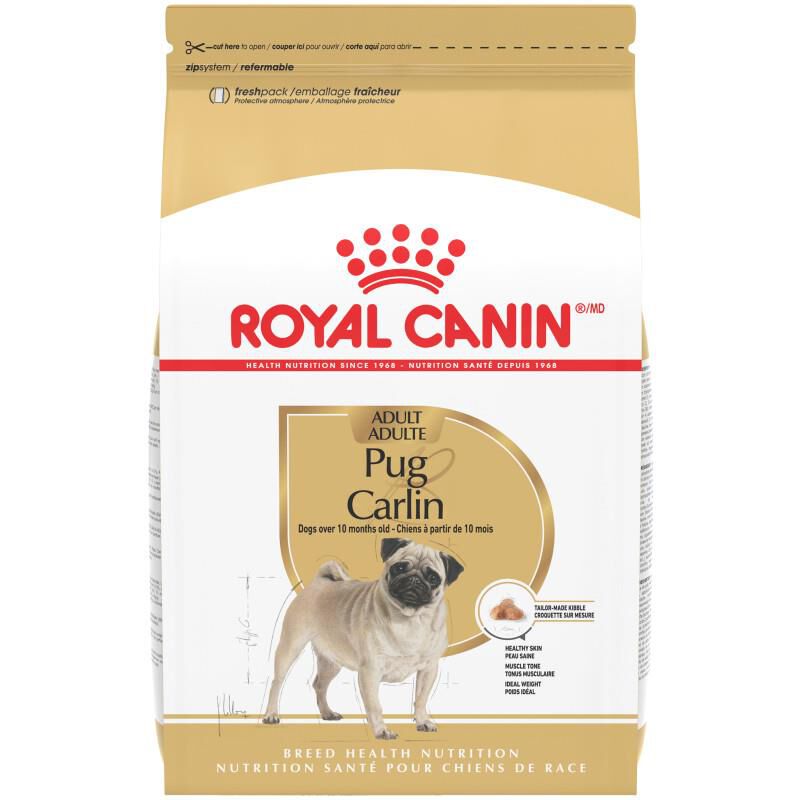 Royal Canin Breed Health Nutrition Pug Adult Dry Dog Food, 10 lb bag