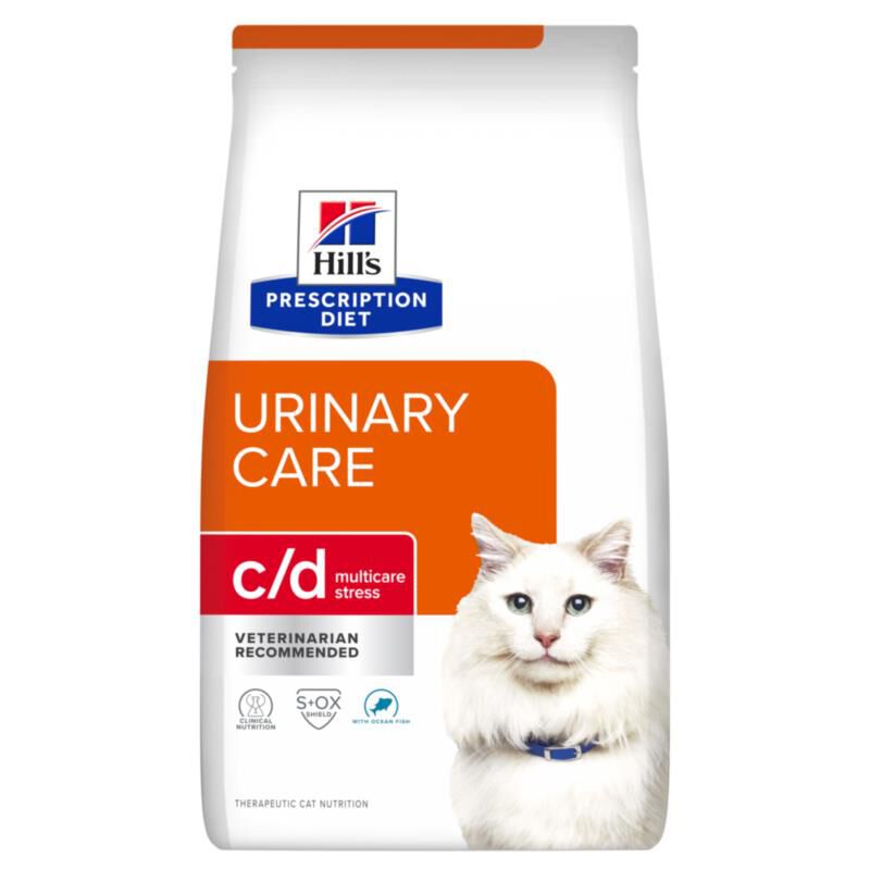 Hill's Prescription Diet c/d Multicare Stress Urinary Care Ocean Fish Flavor Dry Cat Food, 17.6 lbs