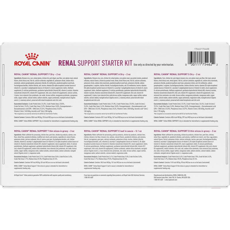 Royal Canin Veterinary Diet Renal Support Starter Kit Dry and Wet Cat Food, 17.1 oz