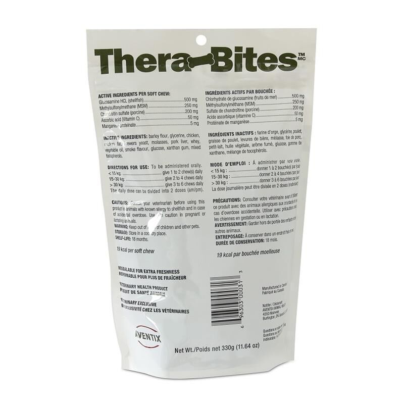 TheraBites Hip & Joint Supplement for Large Dogs, 60 soft chews