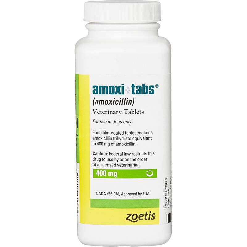Amoxi-Tabs (Amoxicillin) for Dogs, 400 mg 1 Tablet