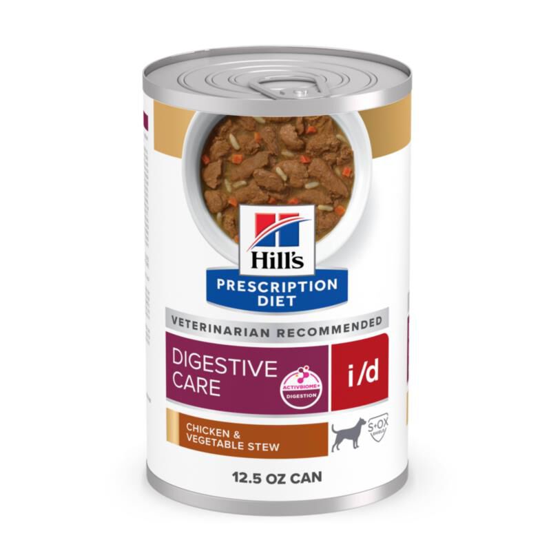 Hill's Prescription Diet i/d Digestive Care Chicken & Vegetable Stew Canned Dog Food, 12 x 12.5 oz cans