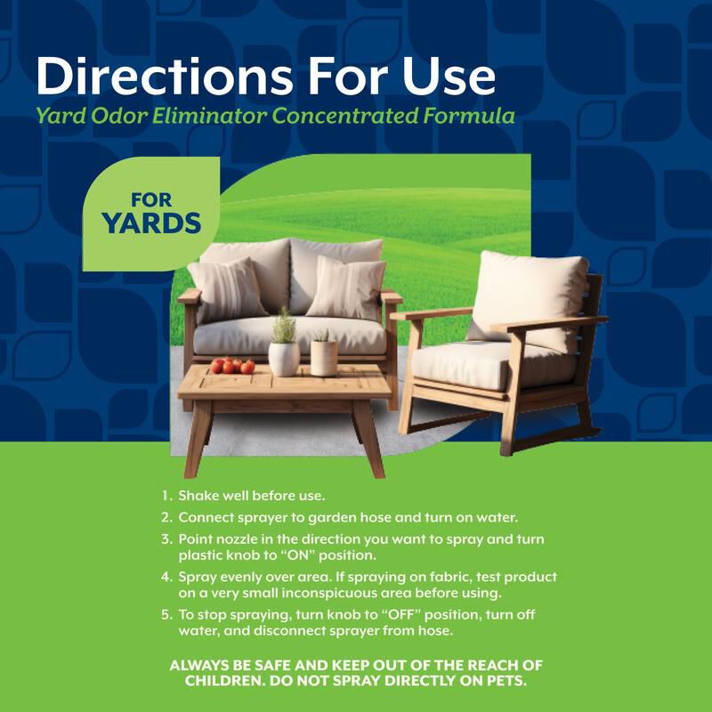 NaturVet Yard Odor Eliminator, 32 oz Spray
