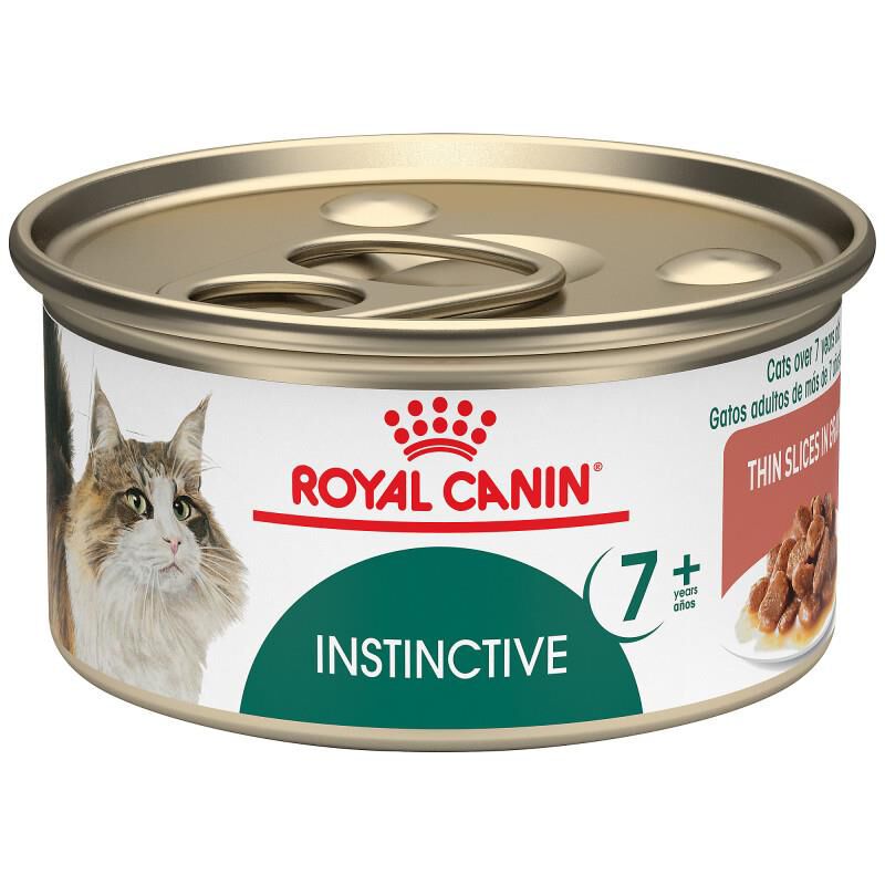 Royal Canin Feline Health Nutrition Instinctive 7+ Thin Slices in Gravy Canned Cat Food, 24 x 3 oz cans