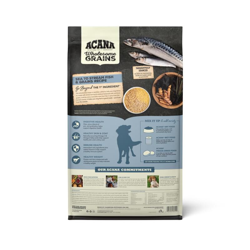 Acana Regionals Wholesome Grains Sea to Stream Dry Dog Food, 22.5 lbs