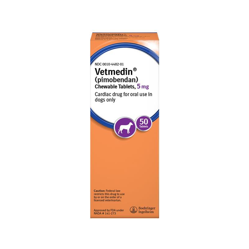 Vetmedin Chewable Tablets 5 mg, 50 Ct.