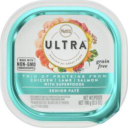 Nutro Ultra Senior Chicken, Lamb, & Salmon Pate Wet Dog Food, 24 x 3.5 oz cans