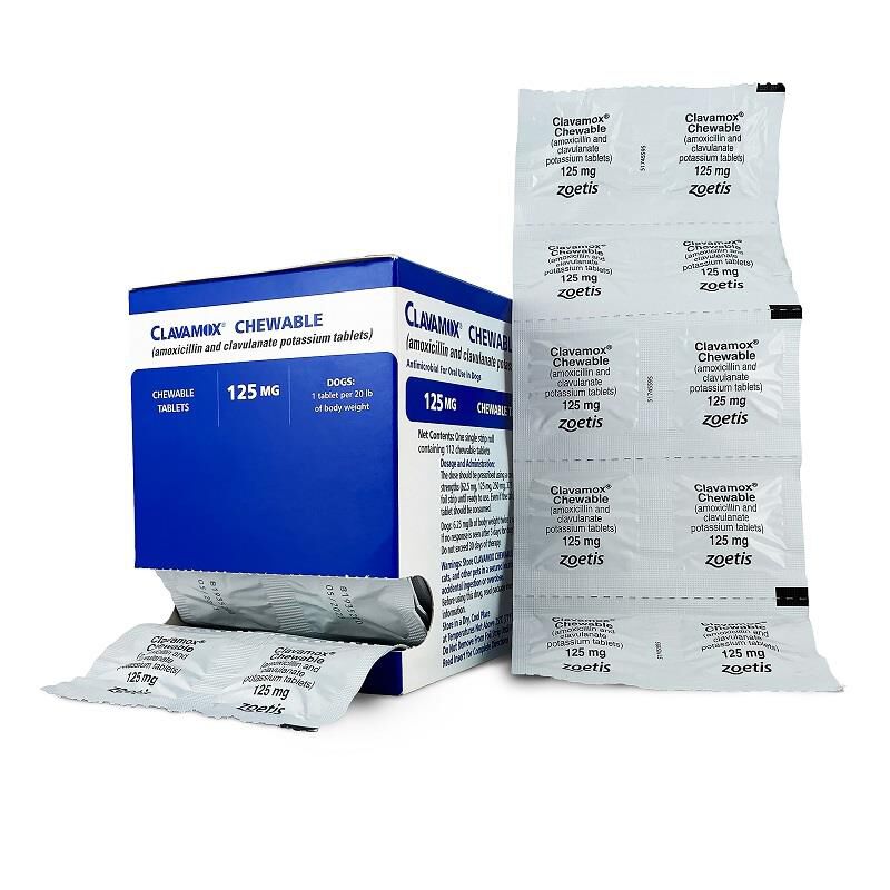 Clavamox Chewable Tablet, 125 mg