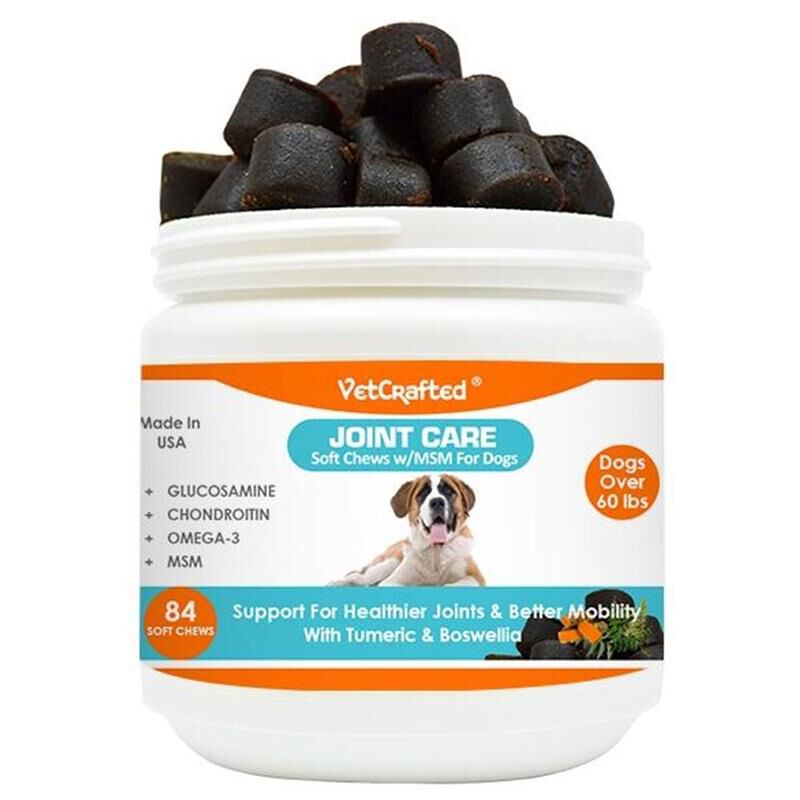 VetCrafted Joint Care Soft Chews with MSM for Large Dogs over 60 lbs, 84 Ct.