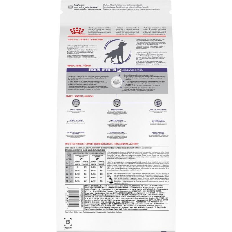 Royal Canin Veterinary Diet Adult Dental Medium & Large Breed Dry Dog Food