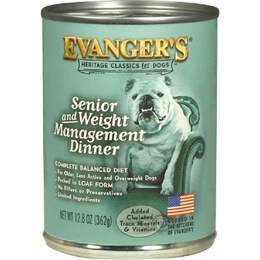 Evanger's Classic Senior and Weight Management Canned Dog Food, 12.8-oz  case of 12