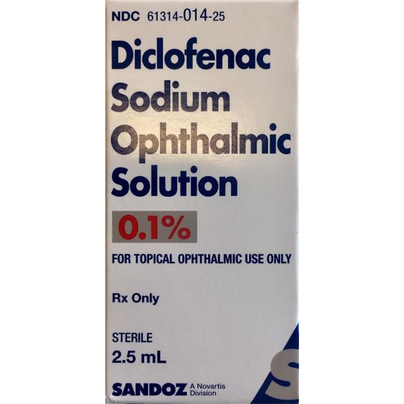 DICLOFENAC 0.1% OPTH SOLUTION 2.5 ml